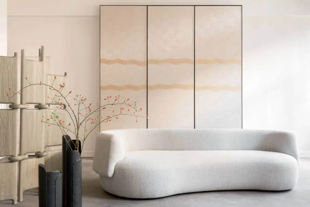 Zen Interior Style With Elitis Wallpaper Paper Sculpture Collection