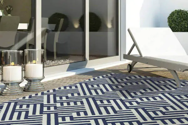 Antibes AN04 Blue White Linear Rug Asiatic