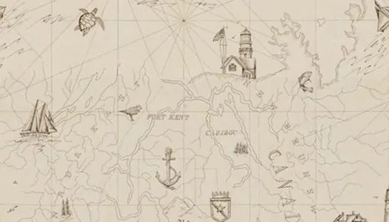 Antique nautical map wallpaper Ralph Lauren