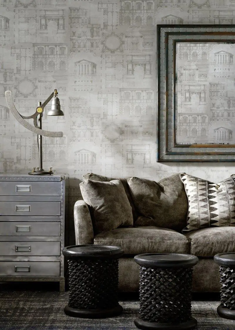 Architectural Wallpaper for Teenager Rooms Augustus Storm from Andrew Martin