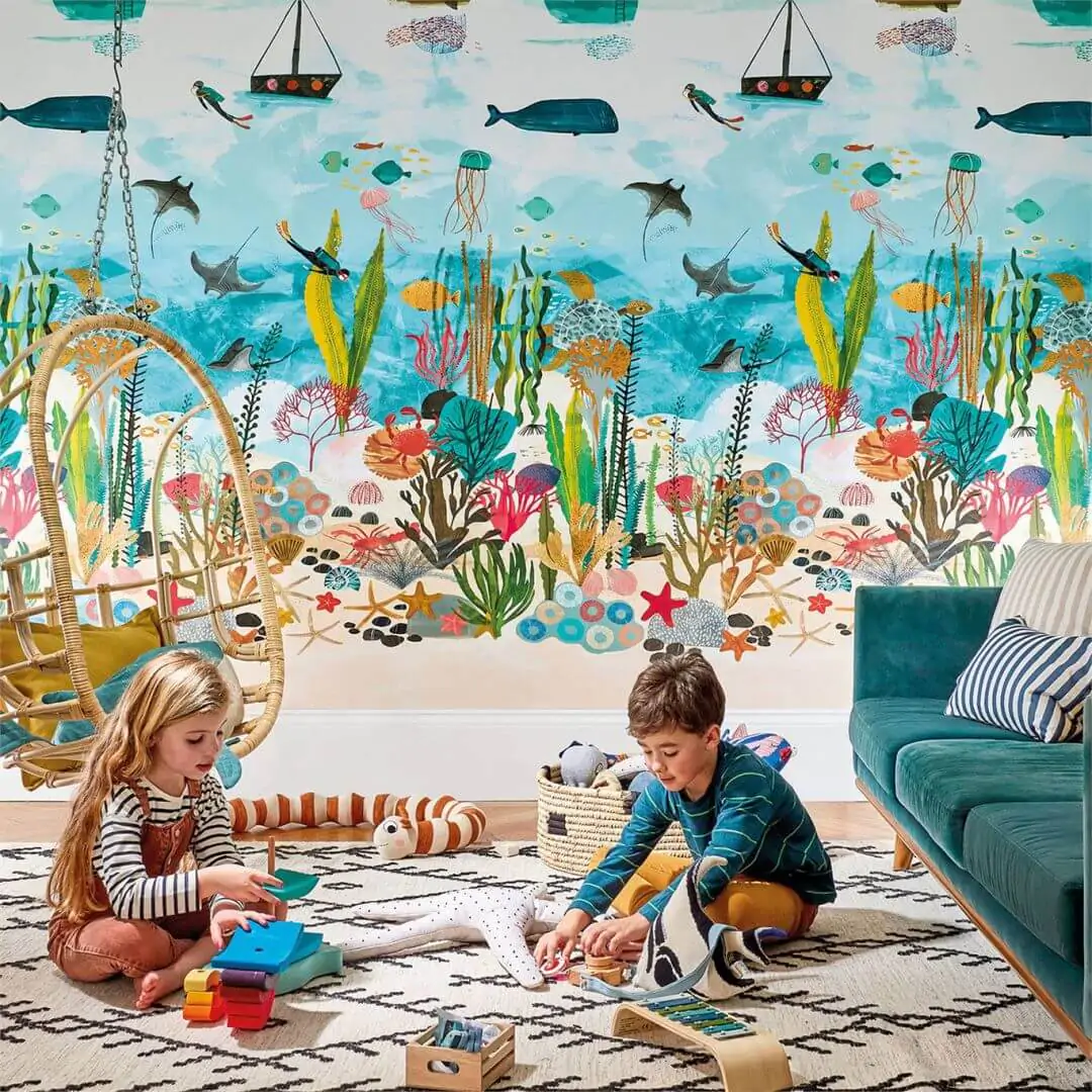 Above and Below Childrens Wallpaper Mural from Harlequin