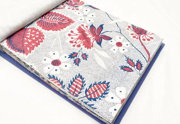 Indienne Hazel Red and Blue Fabric Antilles Anna French