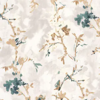 casamance-cerisiers-fabric-48190386-vert-anglais