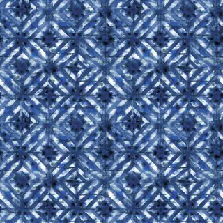 Designers Guild Parquet Batik Fabric Indigo FDG3115/02