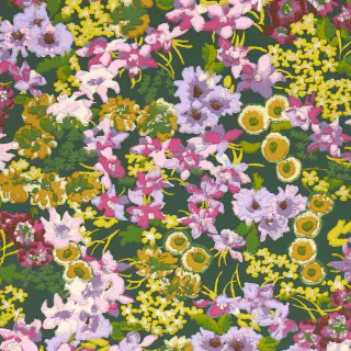 Harlequin Wildflower Meadow Wallpaper Emerald/Amethyst/Peridot HSRW113049