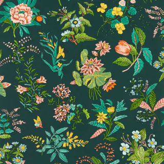 Harlequin Woodland Floral Wallpaper Jade/Malachite/Rose Quartz HSRW113058