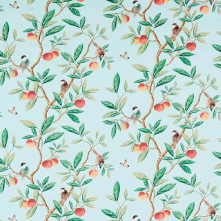 harlequin-x-diane-hill-ella-fabric-121113-sky-fig-leaf-nectarine