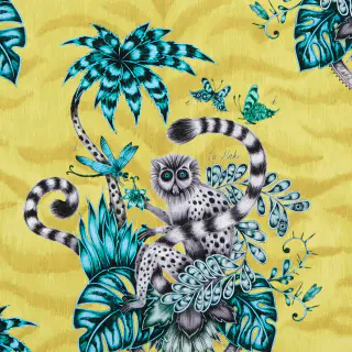 lemur-f1112-02-lime-fabric-animalia-fabrics-clarke-and-clarke