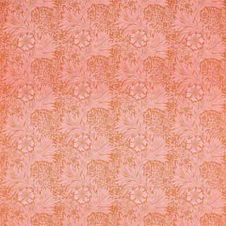 marigold-226844-orange-pink-fabric-queens-square-morris-and-co