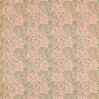 marigold-226847-olive-pink-fabric-queens-square-morris-and-co