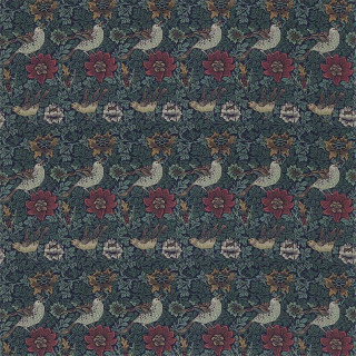 morris-and-co-bird-and-anemone-fabric-dmfpbi201-forest-indigo