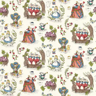 Sanderson Alice In Wonderland Wallpaper Hundreds & Thousands DDIW217287