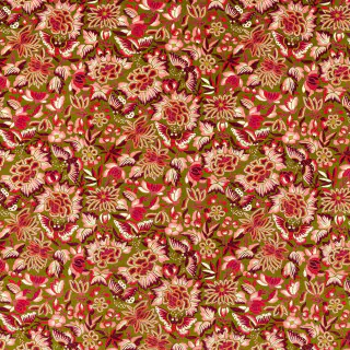 sanderson-amara-butterfly-fabric-226975-olive-lotus-pink
