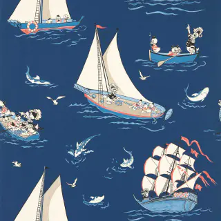 Sanderson Donald Nautical Wallpaper Night Fishing DDIW217283