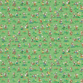 Sanderson Mickey & Minnie Wallpaper Gumball Green DDIW217265