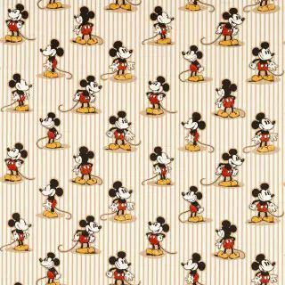 Sanderson Mickey Stripe Fabric Peanut DDIF227152