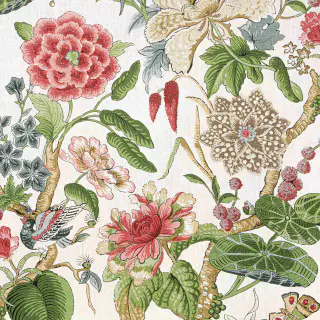 thibaut-hill-garden-fabric-f913658-coral-and-green
