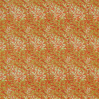 willow-bough-226843-tomato-olive-fabric-queens-square-morris-and-co