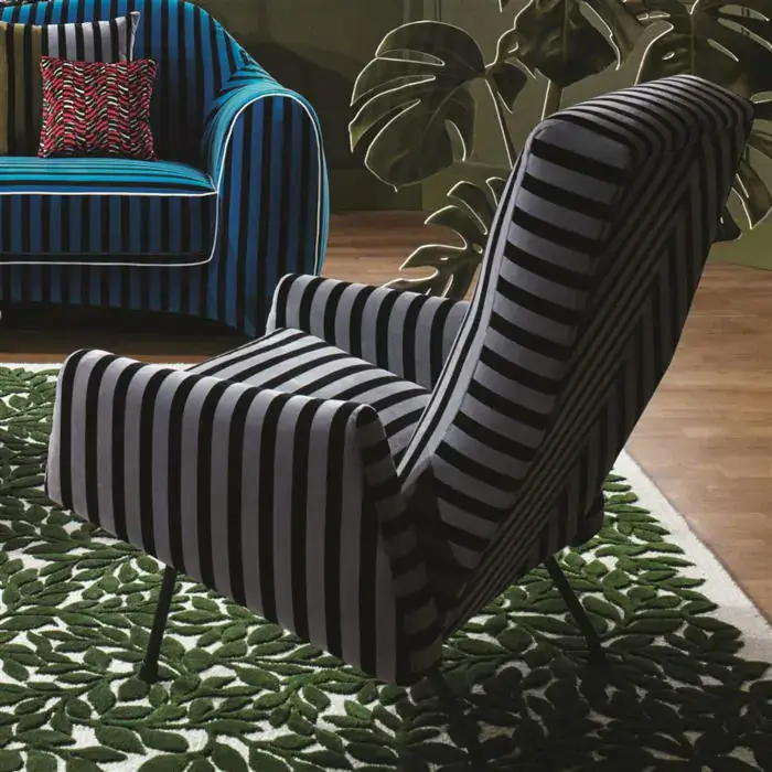 Cabanon Fabric in Soft Graphite by Christian Lacroix for Designers Guild