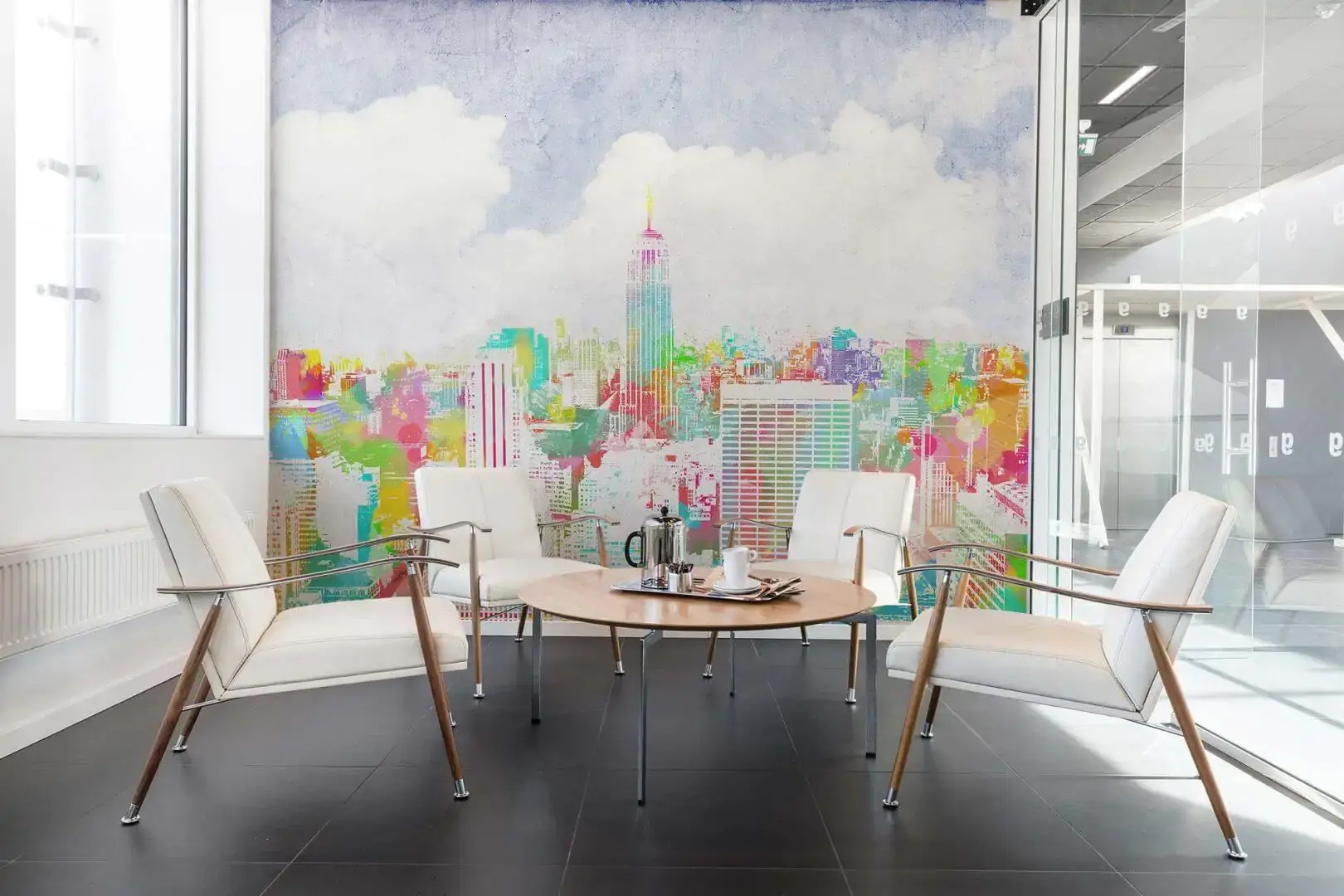 Cityscape Mural Happy New York by Rebel Walls