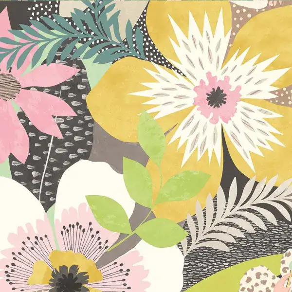Contemporary Floral Wallpaper Floral Riot from Ohpopsi