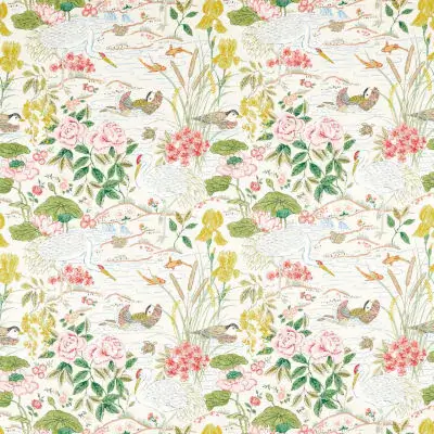 Crane & Frog Fabric in Lotus Pink and Gosling