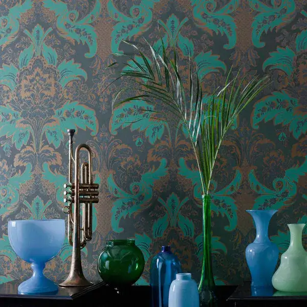 Damask Floral Wallpaper Aldwych from Cole & Son