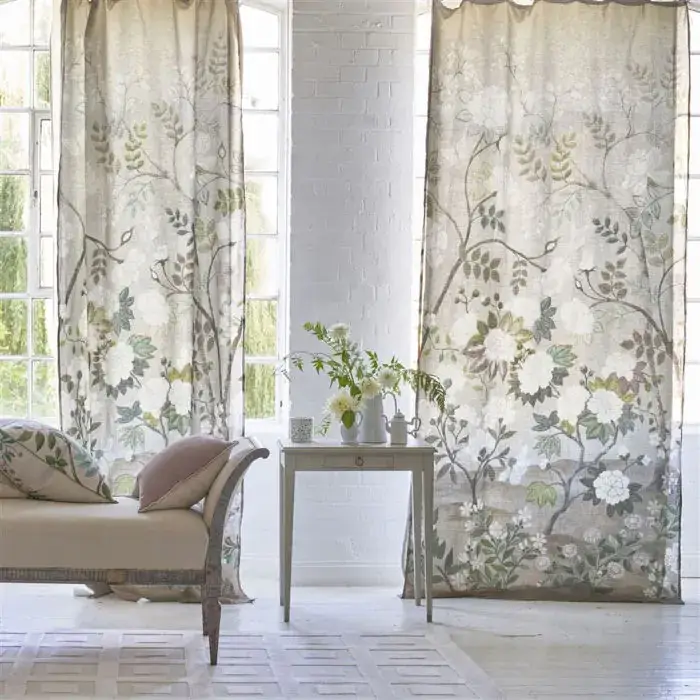Fleur Orientale Fabric in Pale Birch by Designers Guild