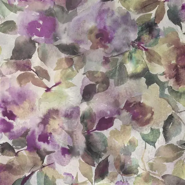 Painterly Floral Wallpaper Surimono from Designers Guild