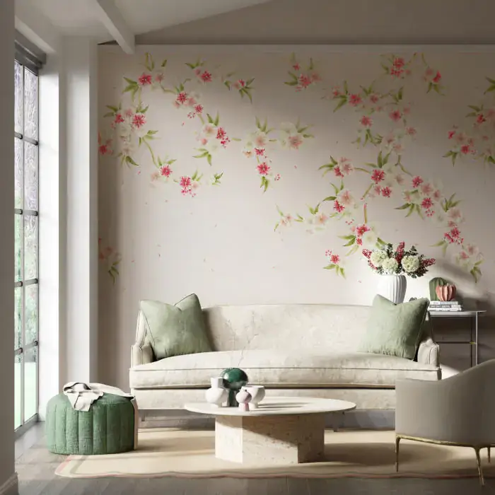 Rosa Wallpaper in Blush Pearl, Peony & Meadow by Harlequin x Diane Hill
