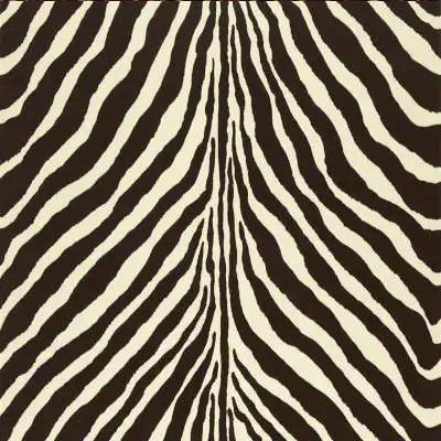 Ralph Lauren Bartlett Zebra flock wallpaper in chocolate