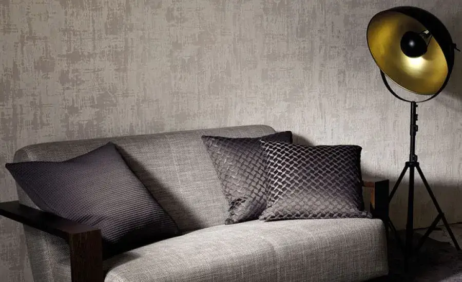 Flock Wallpaper Papyrus from Romo Black Edition