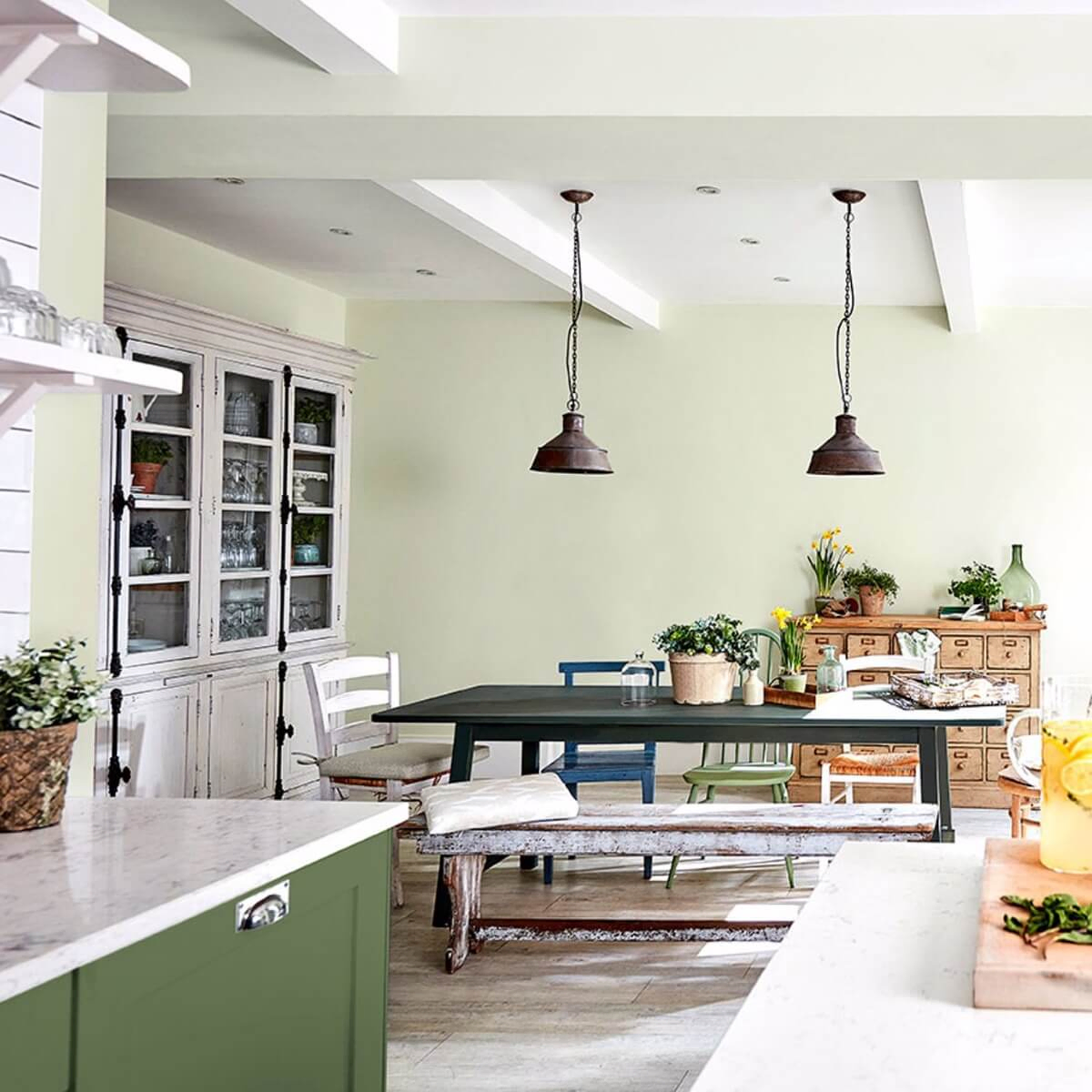 Pale Green Kitchen Paint