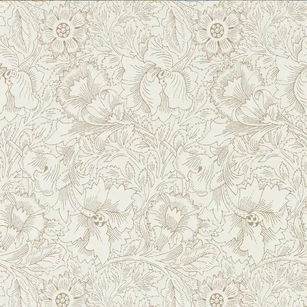 Morris & Co Floral Wallpaper Poppy from the Pure Morris Collection